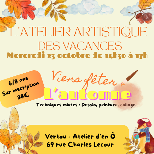 Atelier artistique à Vertou : fêter l'automne