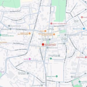 Carte d'accès au cabinet Corps et Sens au centre de Vertou.